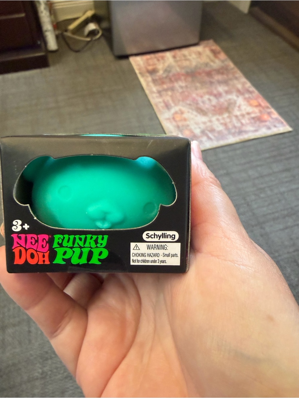 NeeDoh Funky Pup Squeezable Pet Toy - Teal Green